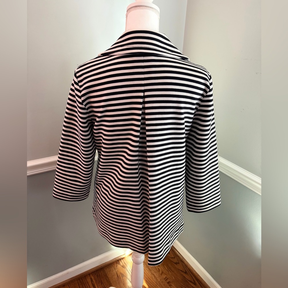 Pendleton Black White Striped Swing Jacket Blazer… - image 2